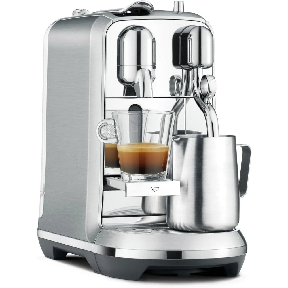 Máquina de Espresso Portátil en Acero Inoxidable Cepillado - 1500W